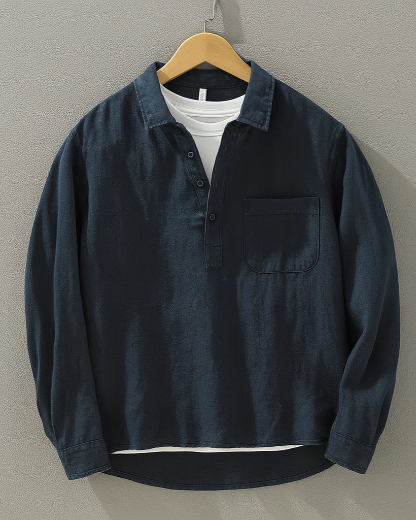 Velrani Kyoto Linen Popover Shirt